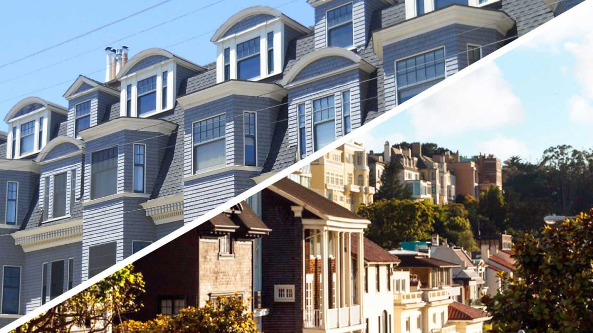 Collage of luxury Pacific Heights homes in San Francisco's top neighborhood